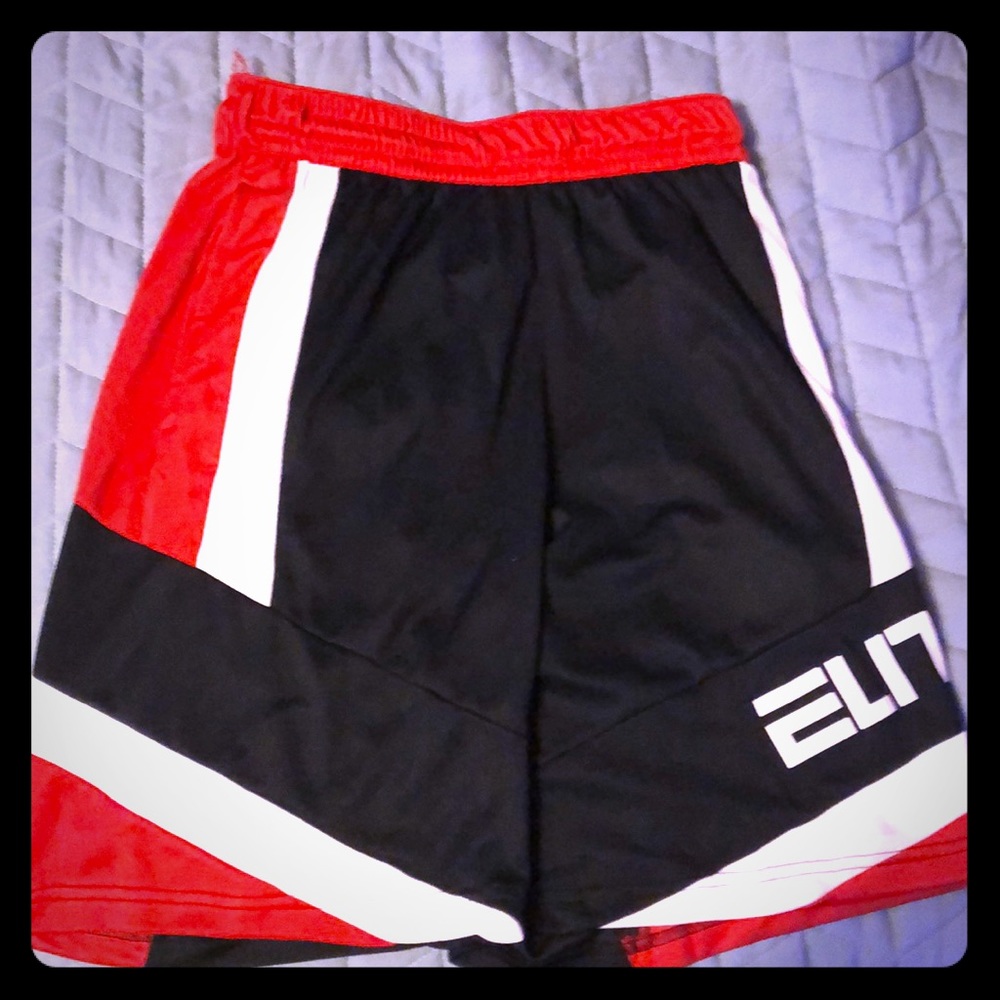 Nike elite shorts (red,white,black)